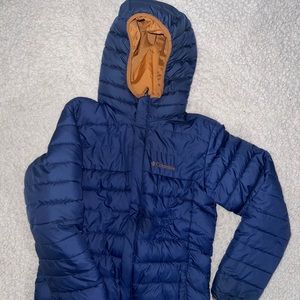 Columbia kids size L Navy Blue/Gold puffer coat